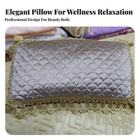 Removable and Washable Velvet Sofa Cushion Multi-Purpose Rectangular Lace Trim Pillow Zippered Cover for Homeowners, Adults, Bed, Car, Couch
