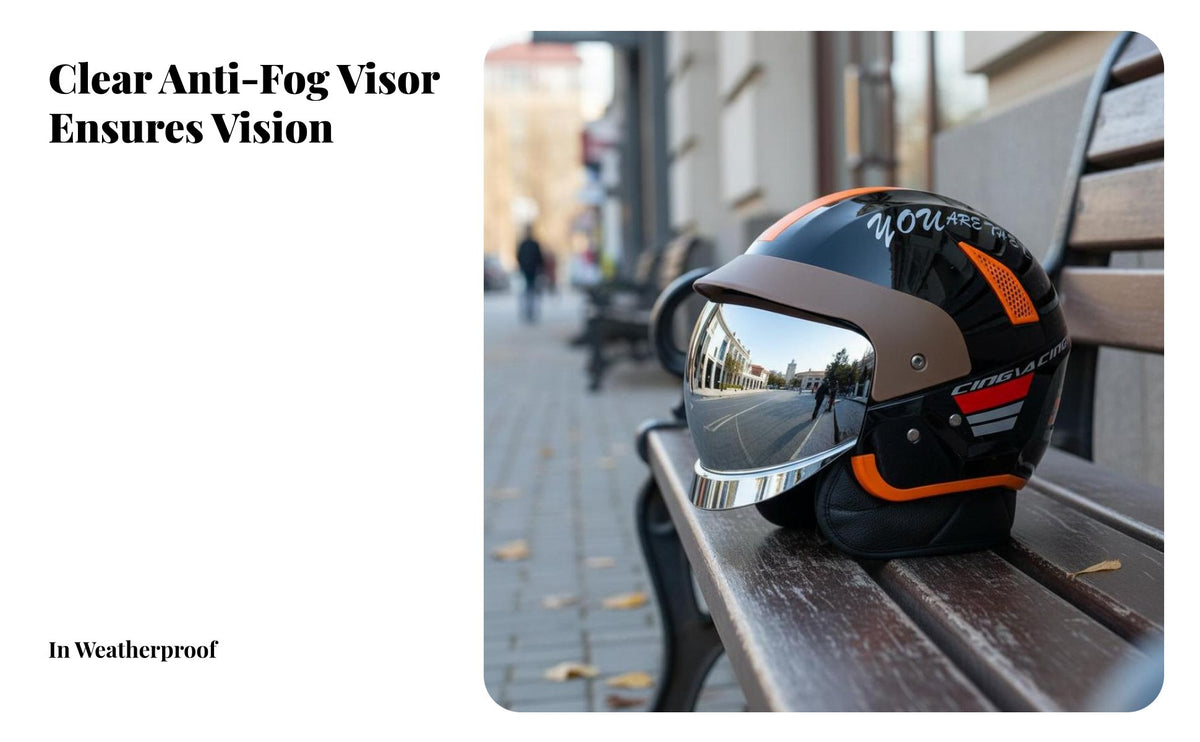 Electric Bike Helmet with Visor Winter Warmth Multi-Season Riding Helmet Impact Resistant for Men, Women, Commuting