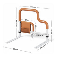 Fall Protection Stand Assist Bed Rail Anti-Slip Grip Adjustable Bed Safety Handle Installation-Tool-Tool-Less for Disabled Women