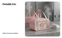 Portable Skincare Organizer Wet and Dry Separation Double Compartment Makeup Bag