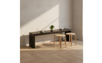 Sleek Dining Bench Space-Saving Backless Bench Stable Furniture Long-Lasting for Apartment