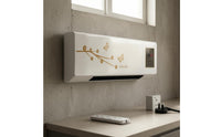 UK Plug Digital Wall Heater Decorative Front Print Electric Wall Heater Rectangular Home Heating Easy Mount for Bathroom, Bedroom