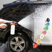Car Cleaning Kit with Spray Bottle and Soap Dispenser, 7 Piece Car Wash Foam Sprayer and Foam Lance, Alloy Quick Release Set, 16.5cm Length