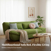 Space-Saving Convertible Sleeper Sofa 2-in-1 Design Fold-down Futon Modern Aesthetic Living Room Furniture Easy Conversion for Apartment Dwellers, Small Homeowners, Young Adults, Home Office