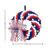 4th of July Wreath Vibrant Colors Independence Day Front Door Decor Festive Red White and Blue Hanging Decor