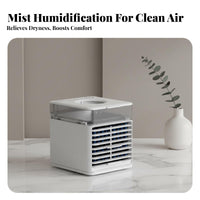 Portable Air Chiller Fan Variable Fan Speeds Settings Personal Air Chiller Quiet Water-Based Misting Fan for Students, Office Workers, Bedroom