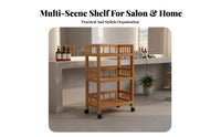 Salon Utility Cart Easy to Move Mobile Storage Rack on Wheels 3-Tier Rolling Cart Space-Saving Mobile Storage Organizer