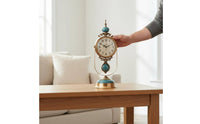 Metal Silent Table Clock Home Decor Desktop Clock