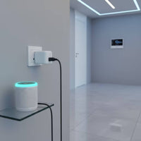 Compact Smart Plug with Power Monitoring Glossy WiFi Plug with Push Button Stable Connectivity Outlet for Homeowners