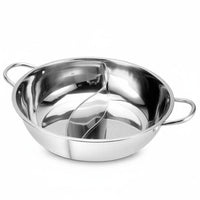 Thickened Material Divided Hot Pot Double Handle Yuan Yang Pot Food Grade Cookware for Party