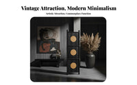 Foldable Arched Panel Screen Freestanding Room Divider Vintage aesthetic Household Furnishing Portable for telecommuting Workers, residents, Interior Designers, Bedroom, Studio Apartment, Home Office, Cafe