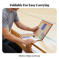 Portable Foldable Basketball Coaching Board Includes Marker Pen A4 Coach Playbook Board Lightweight for Coaches, Training Sessions, Game Day