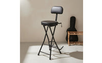 Guitar Stool with Backrest Portable Folding Guitar Chair Easy to Transport Furniture for Guitarists, Home Practice
