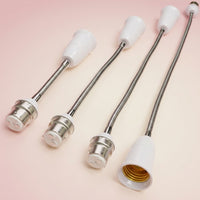 E27 to B22 Adapter with 60cm Flexible Lamp Extension for Home Lighting, E27 to E14 Adapter Bulb Holder for DIY Lighting, 45°C Heat Resistance