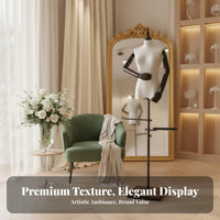 Female Mannequin Torso Stand Stable Base Mannequin Torso Effortless Assembly Clothing Display Body Form for Boutique Owners, Tailors