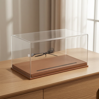 1:24 Scale Car Model Display Case with LED Light and Dust Cover, PVC Showcase for Collection and Exhibition with Parking Lot Scene