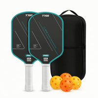 2 Pieces Pickleball Paddle Set with Bag and Balls Carbon Fiber for Practice
