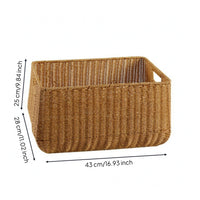 Braided Container Basket Open-Top Organizing Bin Sturdy Home Storage Unit