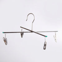 Stainless Steel Pants Hanger with 8 Clips, Heavy Duty Clothes Clips for Closet Organization, Laundry Clips for Adults, Pants Organizer for Closet