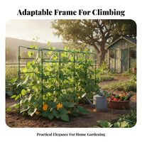 Multi-Purpose Vegetable Support Rack Sturdy Construction Adjustable Plant Support Long-Lasting Garden Trellis Weather-Resistant for Gardeners, Home Growers, Homeowners, Backyard, Greenhouse, Balcony, Patio