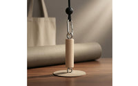 Fitness Cable Handle Wooden Double-Loop Handle Silver Hardware Exercise Gear for Home Workout