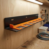 8 Slots Wall Mounted Pneumatic Tool Rack Pneumatic Tool Rack Space Saving for Mechanics, Home Improvement Enthusiasts, Workshop