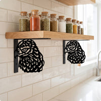 Wall Shelf Brackets Farmhouse Wall-Attached Shelf Brackets Sturdy for Entryway