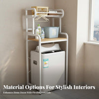 Heavy Duty over the Washer Storage Rack Strong Load-Bearing over-the-Washer Storage Rack Easy Installation Washing Machine Shelf Unit Thickened Steel Frame for Apartment Dwellers, Homeowners, Students, Bathroom, Balcony, Dormitory, Kitchen