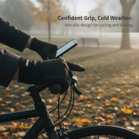 Suede Warm Touchscreen Gloves for Men and Women - Winter Outdoor Cycling Driving Half-Finger Flip-Top Design