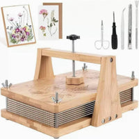 Wooden Flower Presser DIY Flower Presser with Hand Knob Absorbent for Crafters