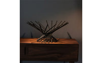 Metal Decorative Tray Minimalist Sculptural Fruit Bowl Black Wire Fruit Basket for Decorators, Kitchen Counter