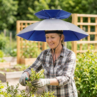 Hands-Free Umbrella Hat for Fishing, Outdoor Activities, Tea Picking, and Sun Protection - Foldable Large Size