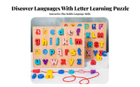Sturdy Wood Wooden Alphabet Game Board Early Education Wooden Alphabet Number Game Learn Through Play for Preschoolers, Toddlers