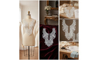 Embroidered False Collar Floral Detachable Collar Versatile Neck Accessory Formal for Brides