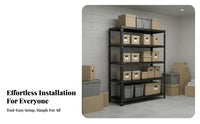 Multi-Tier Metal Shelf High Load Capacity Freestanding Storage Rack Sturdy Construction 5-Tier Metal Shelving for Adults, Warehouse, Storeroom, Pantry