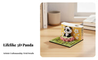 Creative Gift 3D Panda Sculpture Memo Block Multi-Functional Panda Sculpture Memo Block Includes Display Case for Students, Kids, Study Room