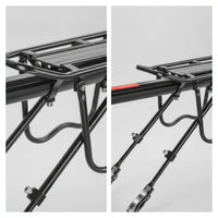 Aluminum Alloy Rear Cargo Rack Reflective Rear Bike Rack Tubular Sturdy for Commuters