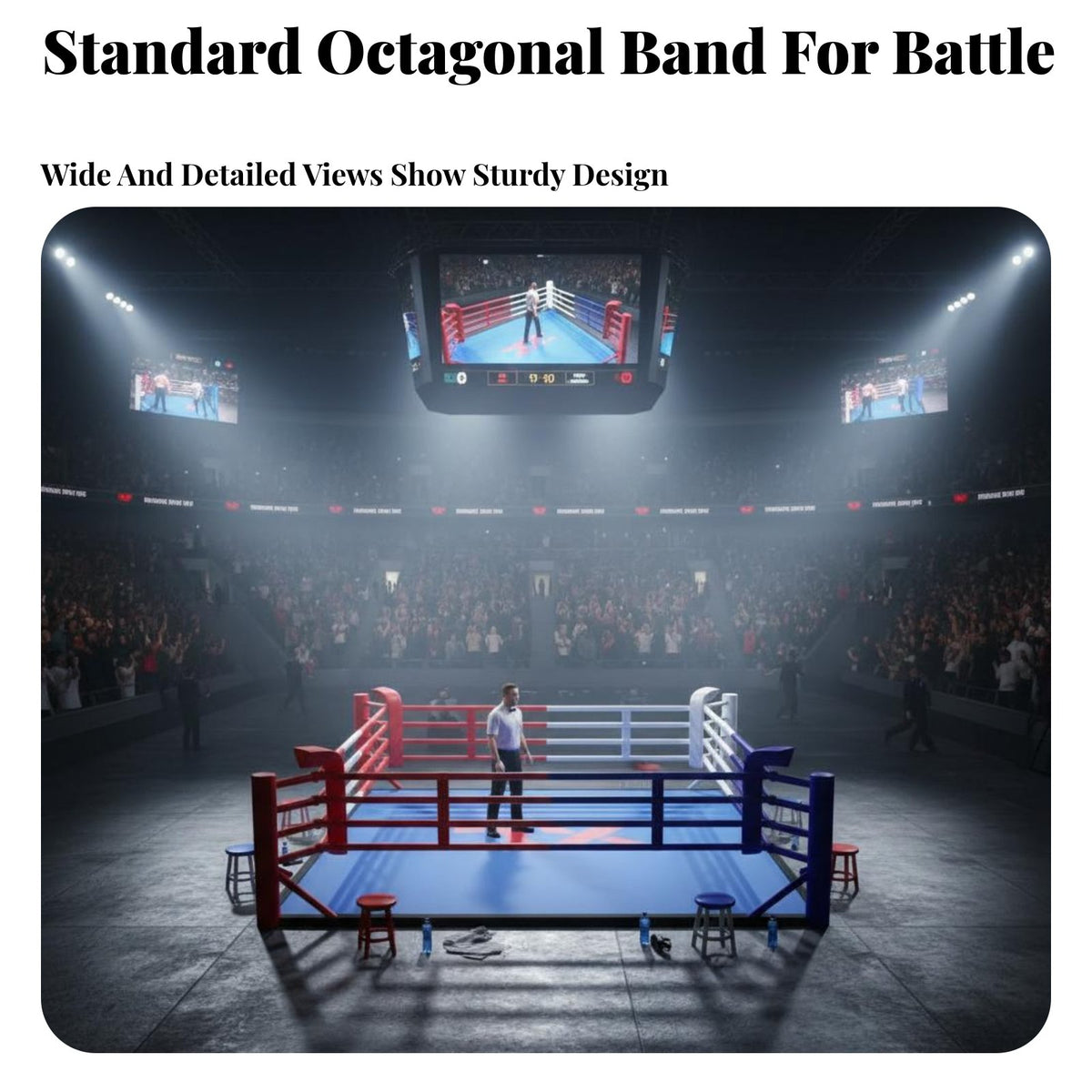 MMA Eight-Sided Cage Grappling Practice Training Arena Multi-Layer Padding Boxing Arena for Athletes, Professionals, Competition, Gym