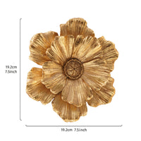 Floral Wall Art Decor Carved Floral Wall Decoration Easy to Hang Resin Flower Decor for Entryway