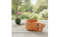 Beech Wood Cup Handheld Wooden Mug Cup with Handle Lightweight Elegant for Travel