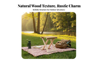 Foldable Wooden Folding Chair with Backrest Space-Saving Wooden Folding Stool Stable Structure Collapsible Fishing Stool Lightweight for Fishers, Campers, Camping, Travel, Garden, Backyard