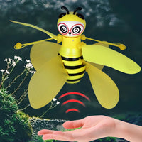 USB Rechargeable Induction Flying Bee Flexible Blades Hand Controlled Drone Crash Resistant for Children