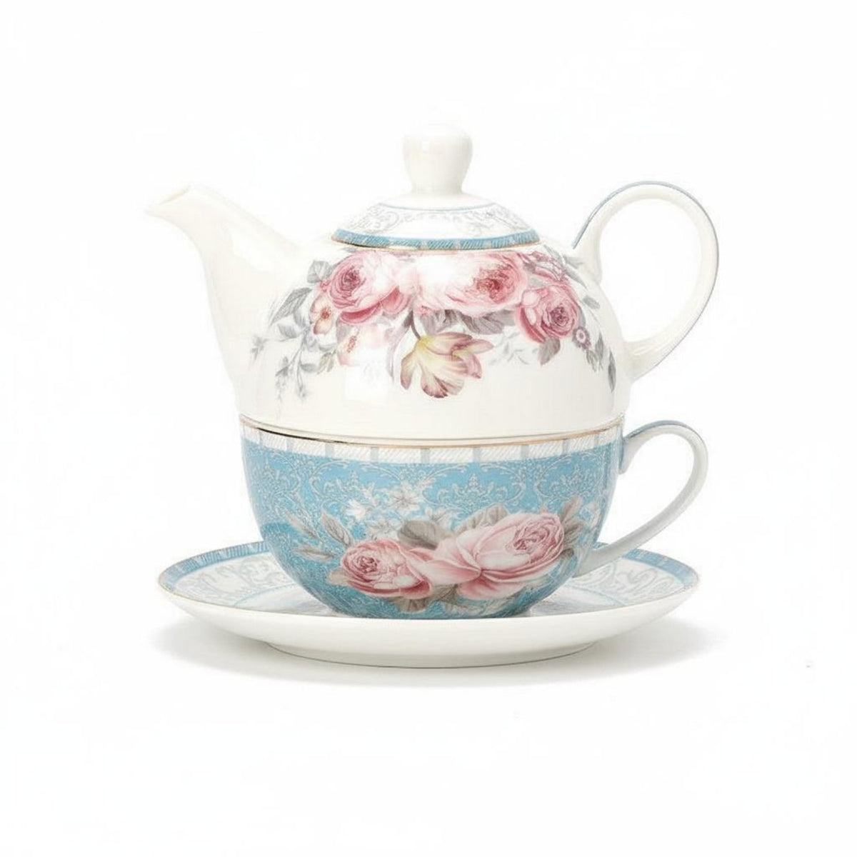 Tea for Single Set Gift Box Included Personal Tea Set Elegant Design for Office
