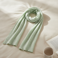 TAKONG Early Autumn Knitted Hollow Scarf and Hat Set in Vintage Colors