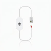 Desk Lamp and LED Lamp USB Switch with Dimmer Switch, USB LED Touch Switch Cable with PVC Material, Environmental Protection Wire, 0.5m Length