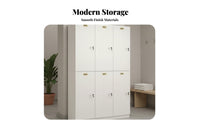 Wooden Storage Locker Cabinet Electronic Lock Clothes Locker Water-resistant Construction for Spa Owners Changing Room Clubhouse Office