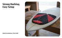3 Pieces Surfboard Tail Pad Geometric Textured D 3 Piece Surfboard Tail Pad Stand-up Paddleboard Non-Slip Mat Center Arch