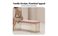 Nordic Design Entryway Shoe Bench Simple Design Shoe Rack Bench Multi-Purpose Long Stool Sturdy Construction for Shop Owners, Families, Homeowners