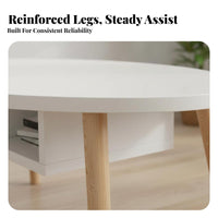 Small Footprint Nordic Design Coffee Table Stable Structure Modern Minimalist Center Table Easy Assembly Living Room Furniture Wear-Resistant Top for Apartment Dwellers, Homeowners, Office Workers, Home, Lounge Area, Study