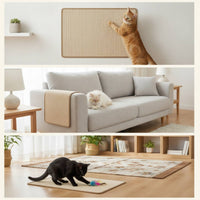 Sisal Scratching Mat Wall-Mounted Cat Scratching Pad Woven for Sofa
